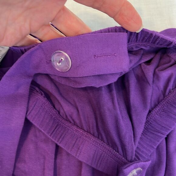 Anthony Originals szP2X purple adjustable button strap full length romper EUC - Picture 7 of 11